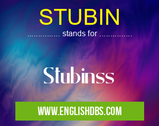 STUBIN means Stubinss STUBIN