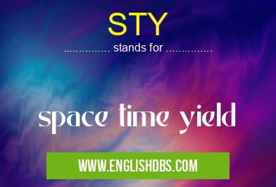 STY means space time yield STY