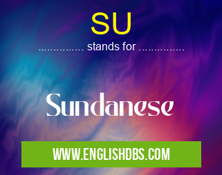 SU means Sundanese SU