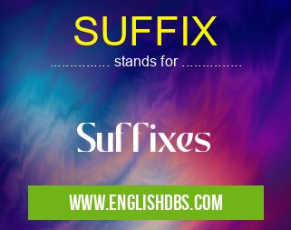 SUFFIX means Suffixes SUFFIX