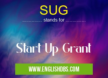 SUG means Start Up Grant SUG