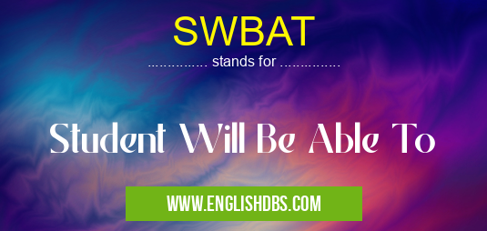 SWBAT