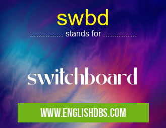 swbd means switchboard swbd