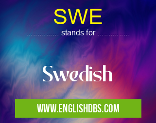 SWE means Swedish SWE