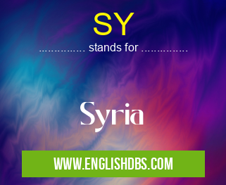 SY means Syria SY