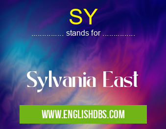 SY means Sylvania East SY