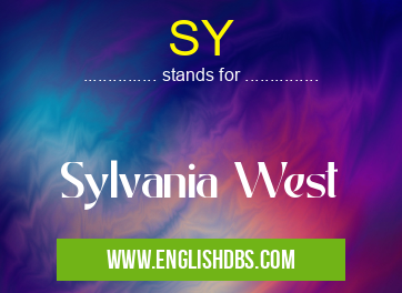SY means Sylvania West SY