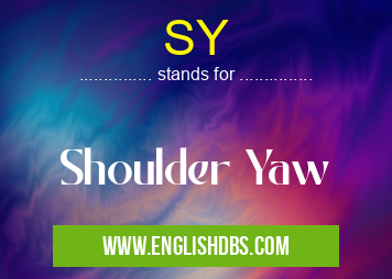 SY means Shoulder Yaw SY