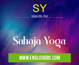 SY means Sahaja Yoga SY