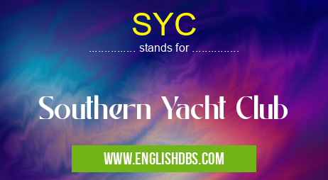 SYC means Southern Yacht Club SYC