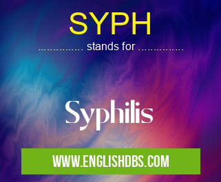 SYPH means Syphilis SYPH