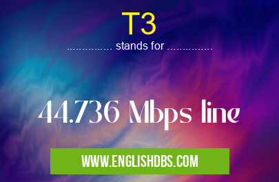 T3 means 44.736 Mbps line T3