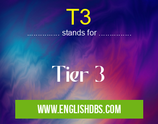 T3 means Tier 3 T3