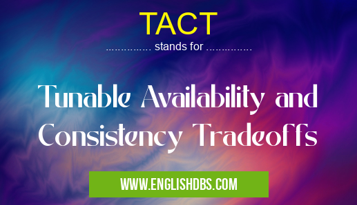 TACT means Tunable Availability and Consistency Tradeoffs TACT