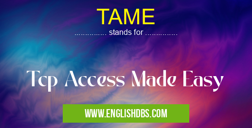 TAME means Tcp Access Made Easy TAME