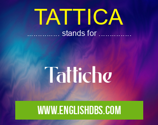 TATTICA means Tattiche TATTICA