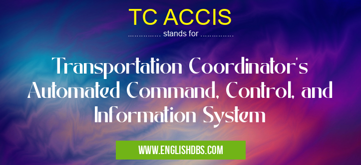 TC ACCIS means Transportation Coordinator's Automated Command, Control, and Information System TC ACCIS