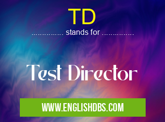 TD means Test Director TD