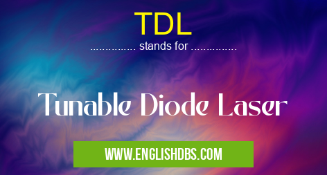 TDL means Tunable Diode Laser TDL