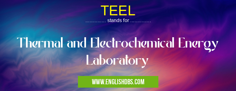 TEEL means Thermal and Electrochemical Energy Laboratory TEEL