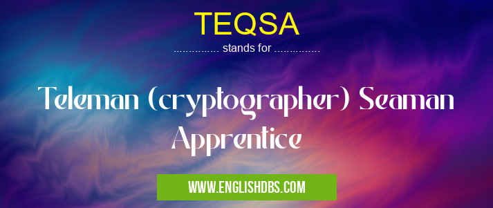 TEQSA means Teleman (cryptographer) Seaman Apprentice TEQSA