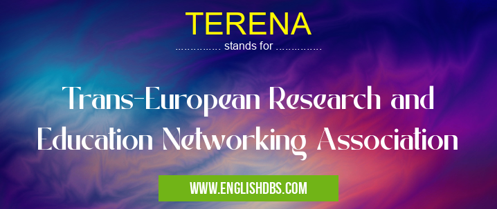 TERENA means Trans-European Research and Education Networking Association TERENA