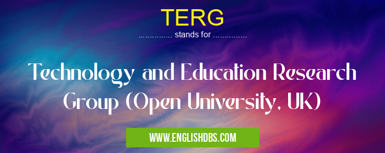 TERG means Technology and Education Research Group (Open University, UK) TERG