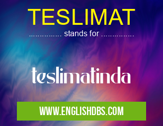 TESLIMAT means teslimatinda TESLIMAT
