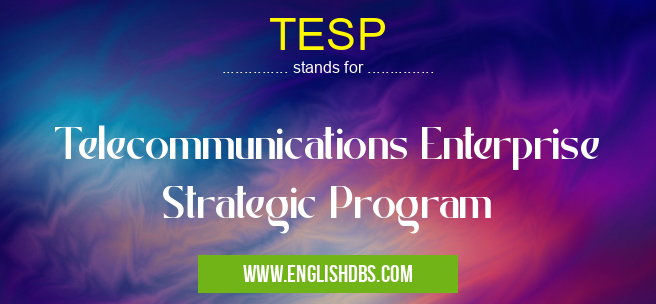 TESP means Telecommunications Enterprise Strategic Program TESP