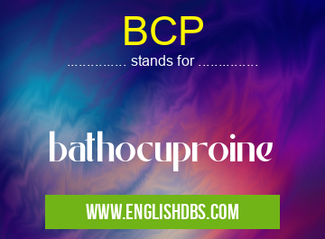 BCP means bathocuproine BCP