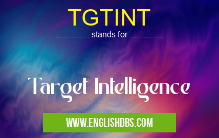 TGTINT means Target Intelligence TGTINT