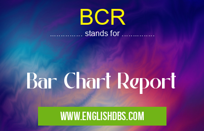 BCR means Bar Chart Report BCR