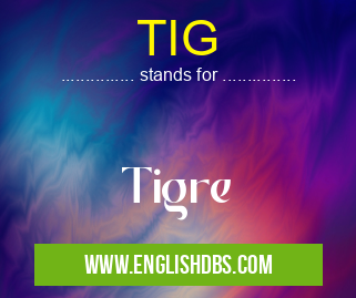 TIG means Tigre TIG