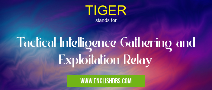 TIGER means Tactical Intelligence Gathering and Exploitation Relay TIGER