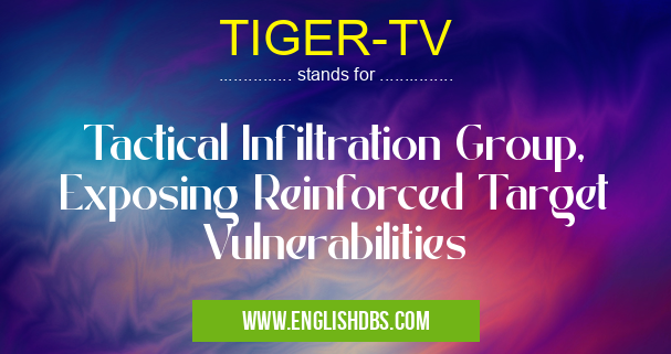 TIGER-TV means Tactical Infiltration Group, Exposing Reinforced Target Vulnerabilities TIGER-TV