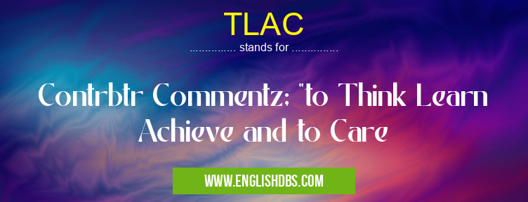 TLAC means Contrbtr Commentz; TLAC
