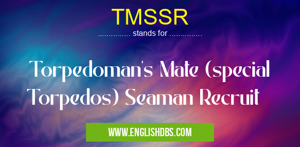 TMSSR means Torpedoman's Mate (special Torpedos) Seaman Recruit TMSSR