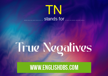 TN means True Negatives TN