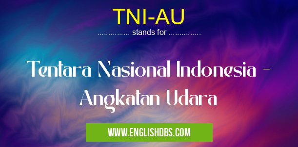 TNI-AU means Tentara Nasional Indonesia - Angkatan Udara TNI-AU