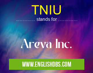 TNIU means Areva Inc. TNIU