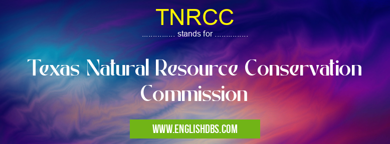 TNRCC means Texas Natural Resource Conservation Commission TNRCC