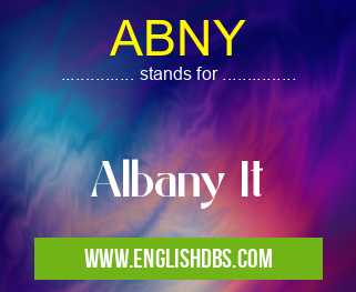 ABNY means Albany It ABNY