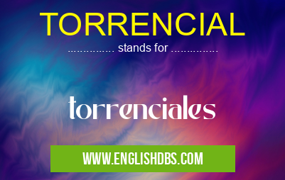 TORRENCIAL means torrenciales TORRENCIAL