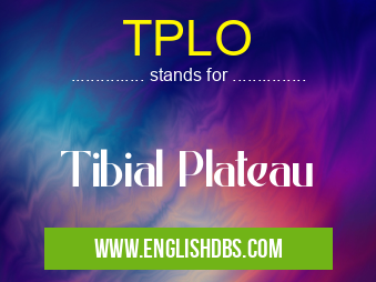 TPLO means Tibial Plateau TPLO