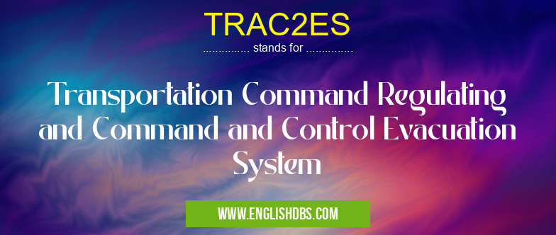 TRAC2ES means Transportation Command Regulating and Command and Control Evacuation System TRAC2ES