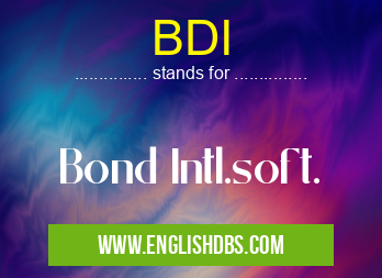 BDI means Bond Intl.soft. BDI