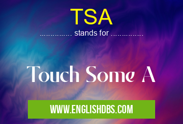 TSA means Touch Some A TSA