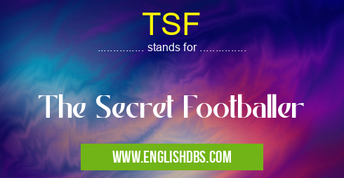 TSF means The Secret Footballer TSF