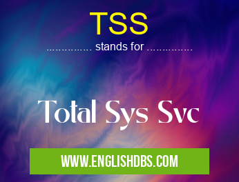 TSS means Total Sys Svc TSS