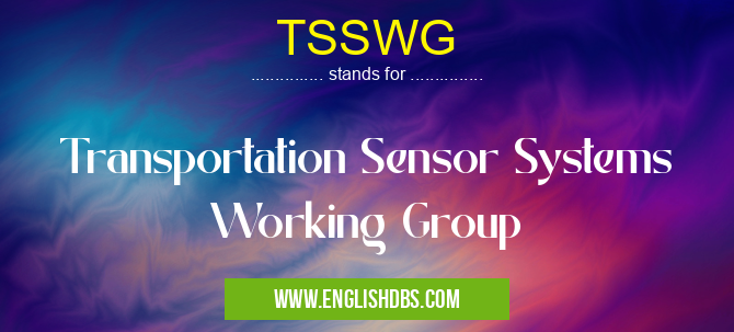 TSSWG means Transportation Sensor Systems Working Group TSSWG